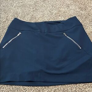 Under Armour Navy Athletic Mini Golf Skort with Silver Zippers